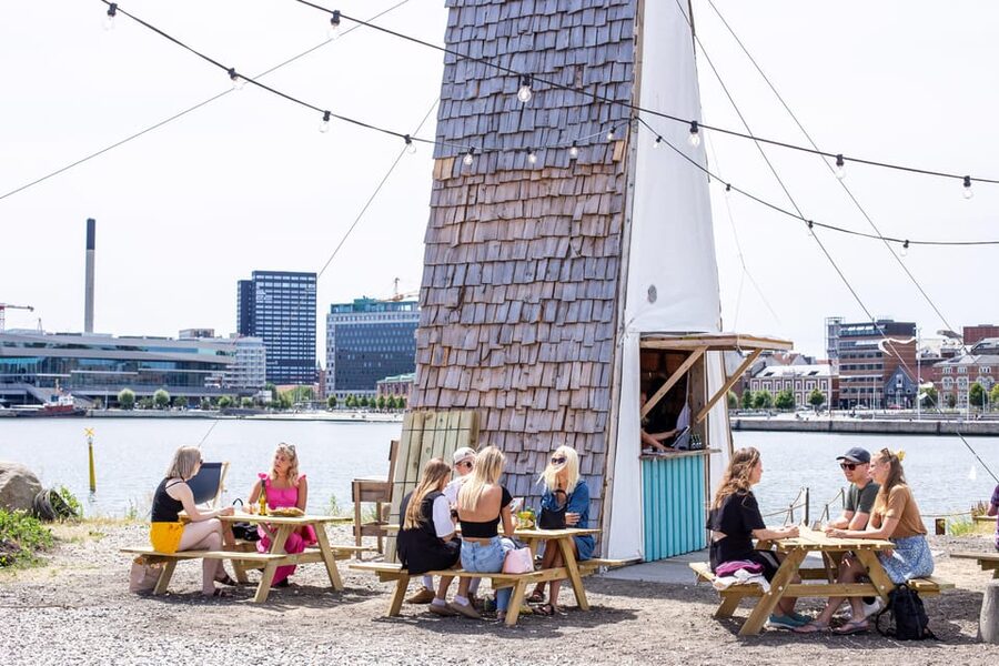 Aarhus: 1 or 1,5 Hour Boat Rental - No License Required - Reaching Aarhus Marina by electric boat