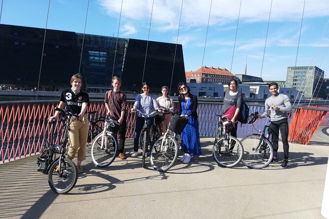 Copenhagen Bicycle Adventure - Arriving at Amalienborg for the noon guard change
