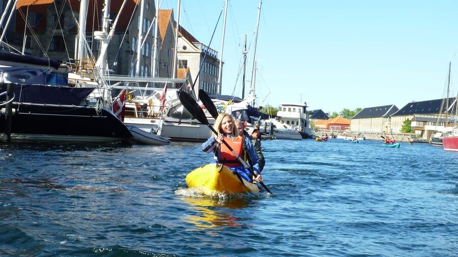 Kayak Tour in Copenhagen Harbor - June, July and August - The Royal Library and Blox from the water